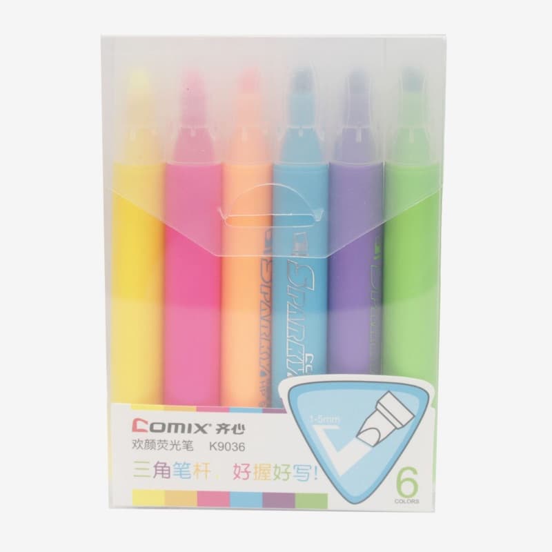 Comix K9036 6 Color Highlighter