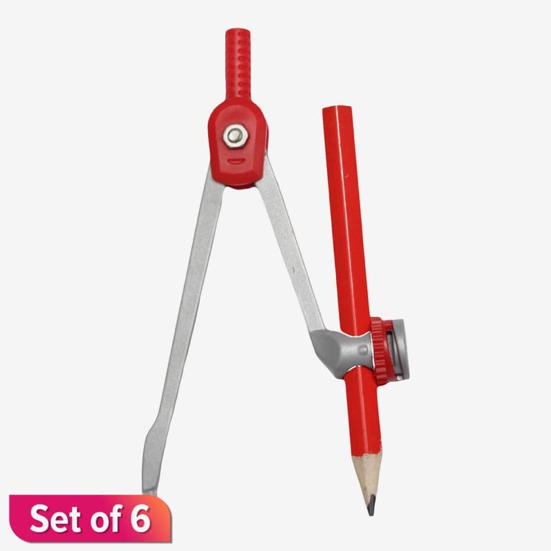 Red Color Radius Compass