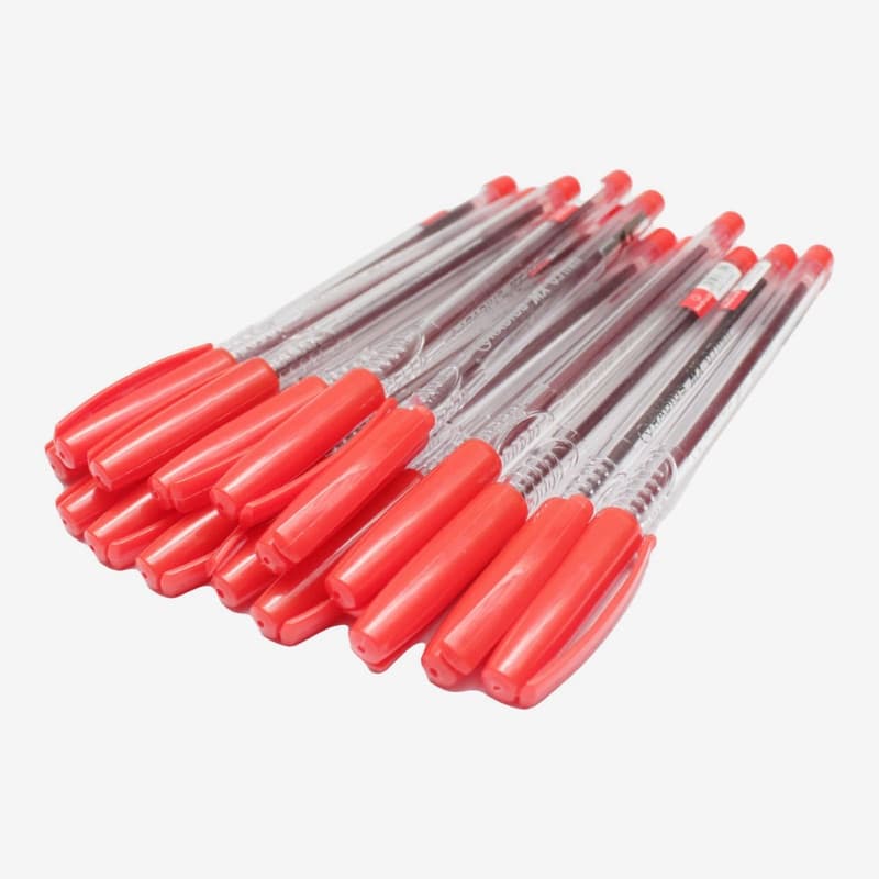 Red Color Radius Mx Ultimate Writing Pen (Red Ink) Pack Of 50