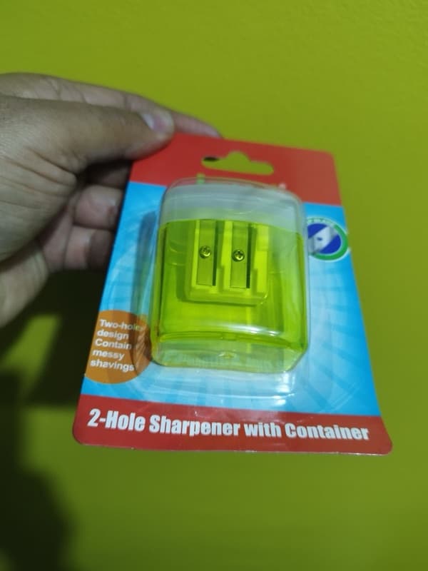 2 Hole Sharpener With Container John Shen Brand Single Pc Pack
