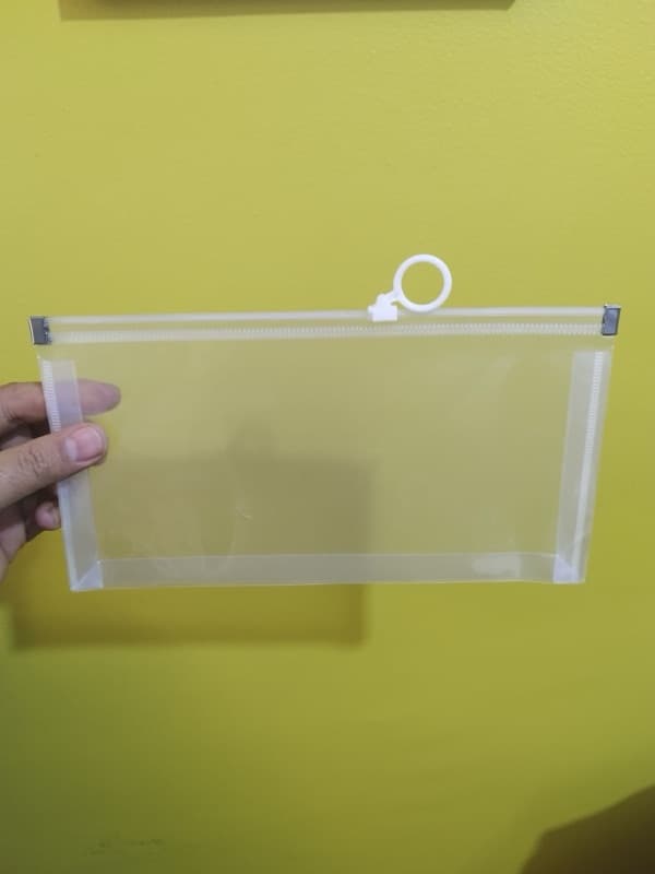 2 Pcs Clear Ziplock Bag for keeping documents inside ( cheque book and calculator also Fit Inside)