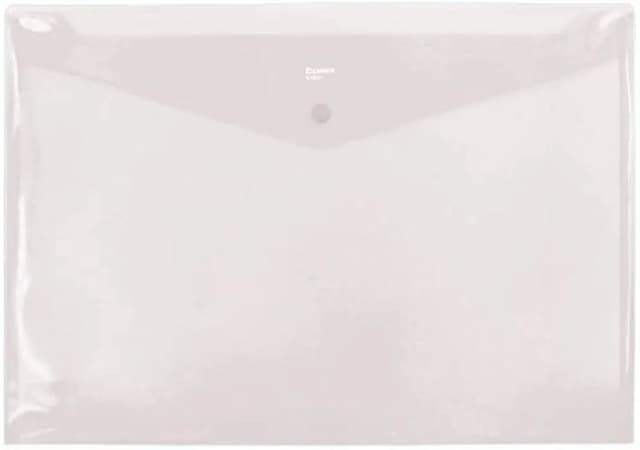 A3 Size Comix A1852 Clear Bag With Button White Color 2 Pcs Set