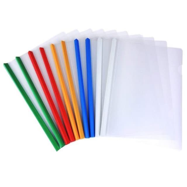 A4 Size Mixed Colour Stick File 10 Pcs Pack