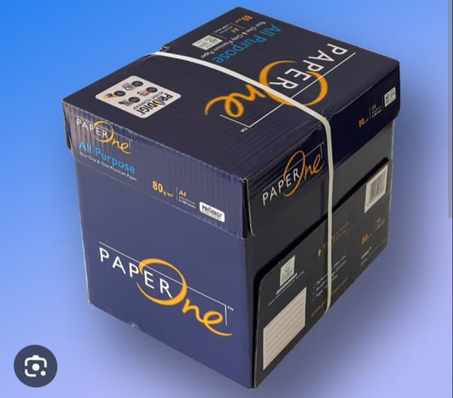 A4 size Printing Paper One 80 Gsm Blue Box 500 Sheets In A Ream( 5 Ream In A Box)