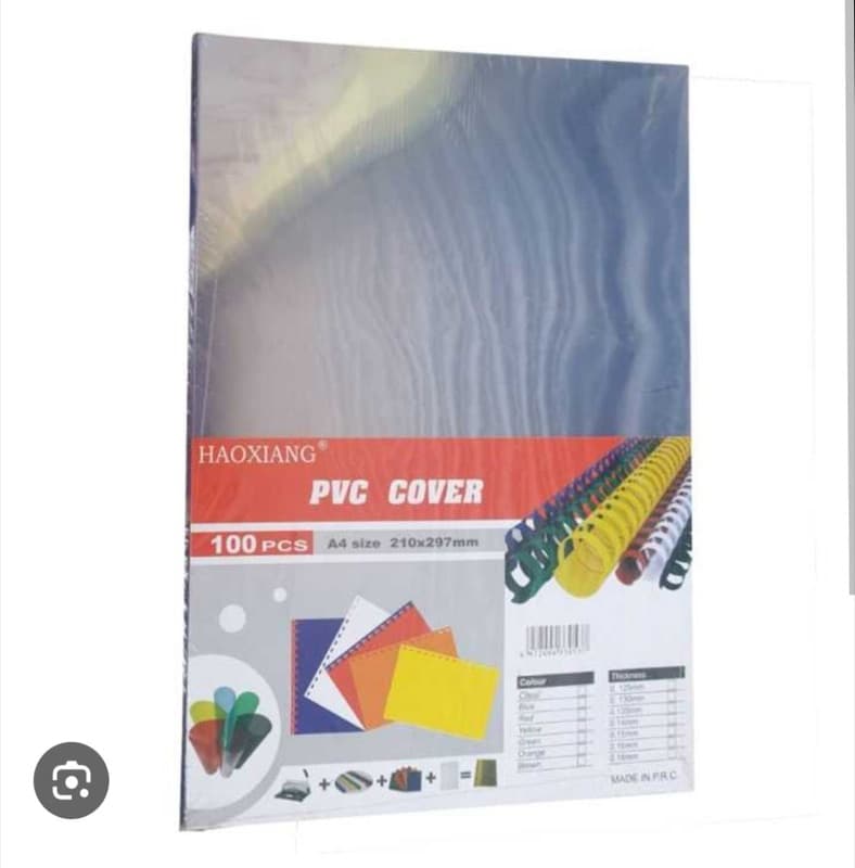 A4 Size Pvc Binding Sheets (90-100 sheets In pack)
