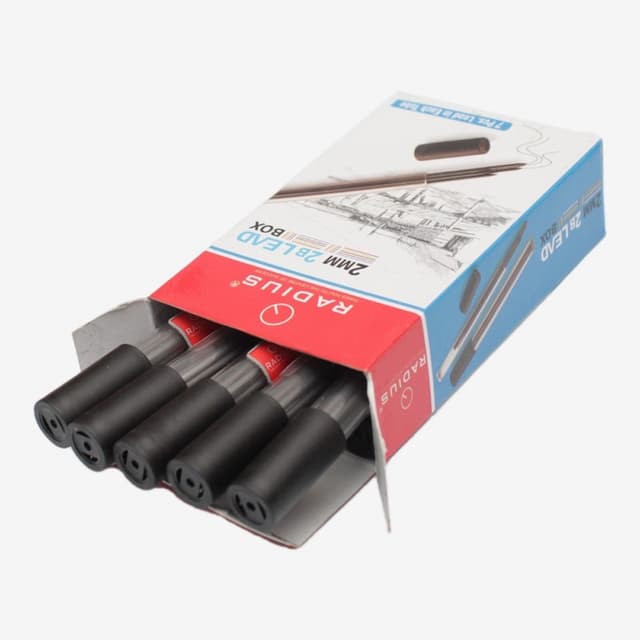 Black Color 2mm 2B Lead Box Pack Of 7 pcs lead in each tube (10tube)