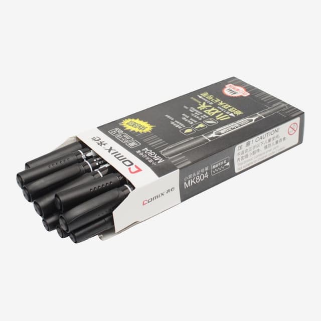 Black Color Comix Double Side CD Marker Pack Of 12