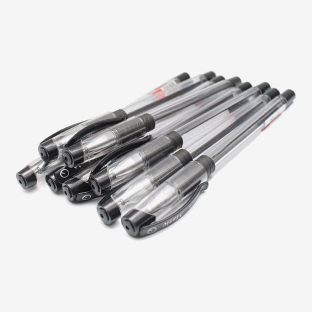 Black Color Radius Mazic Ultimate Writing Pen (Black Ink) Pack Of 50