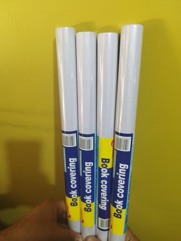 Book Cover Camat Transparent With Self Stick And Removable 1 MTR Roll (4 Set,4 Mtr )