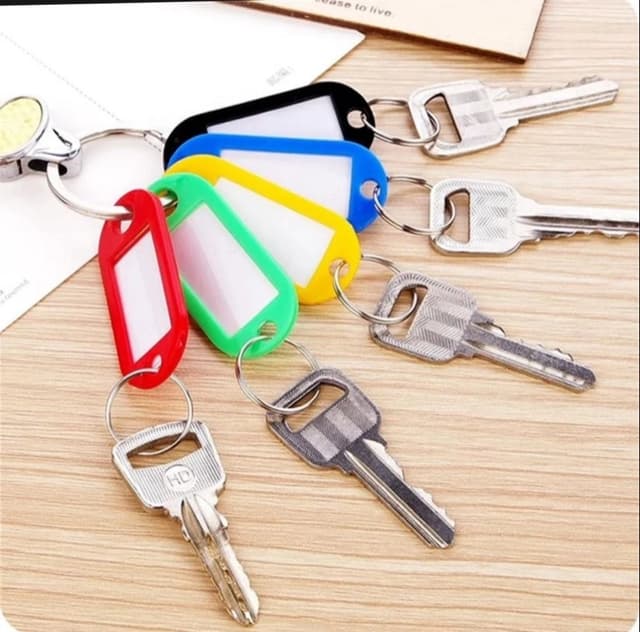 Colorful Keyring Multi Coloured 48 Pcs Pack Small Size