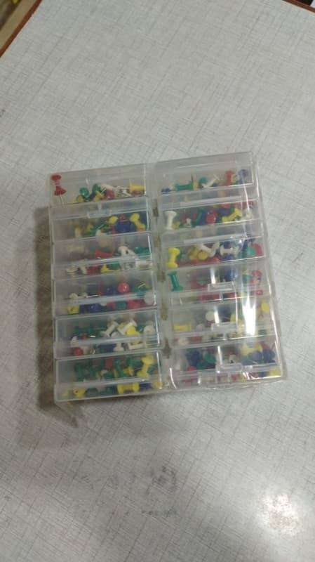 Colorful Push Pin for bulletin board 12 Pkt Set
