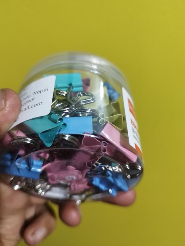 Comix 19 Mm colorful Binder Clips 40 Pcs Box