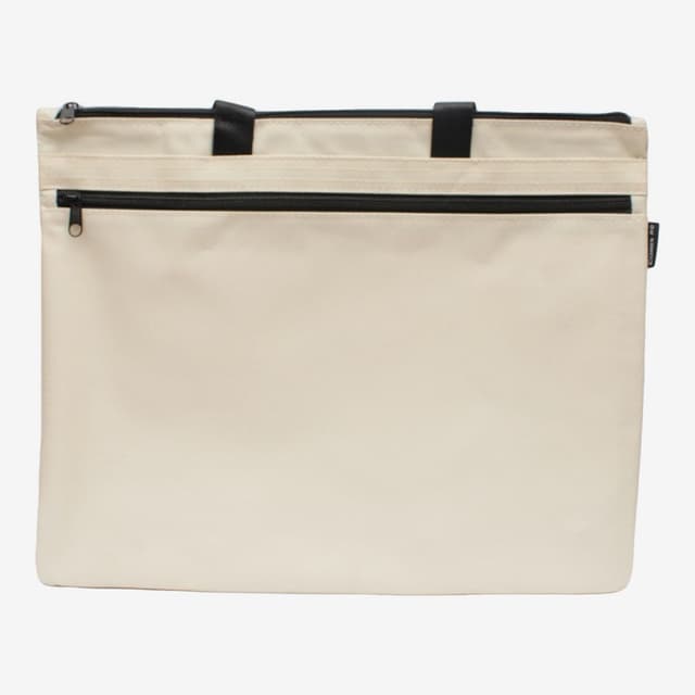 Cream Color Comix FC Zip Handbag