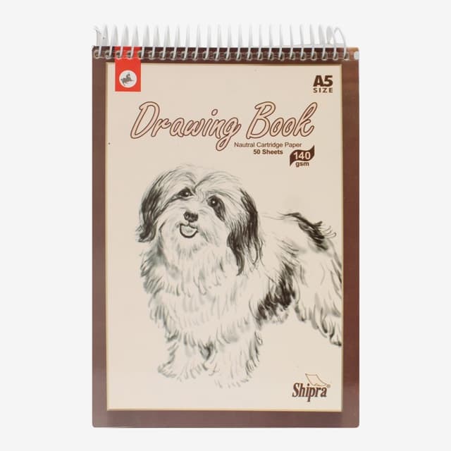 Cream Shipra A5 Drawing Book 50 Sheets