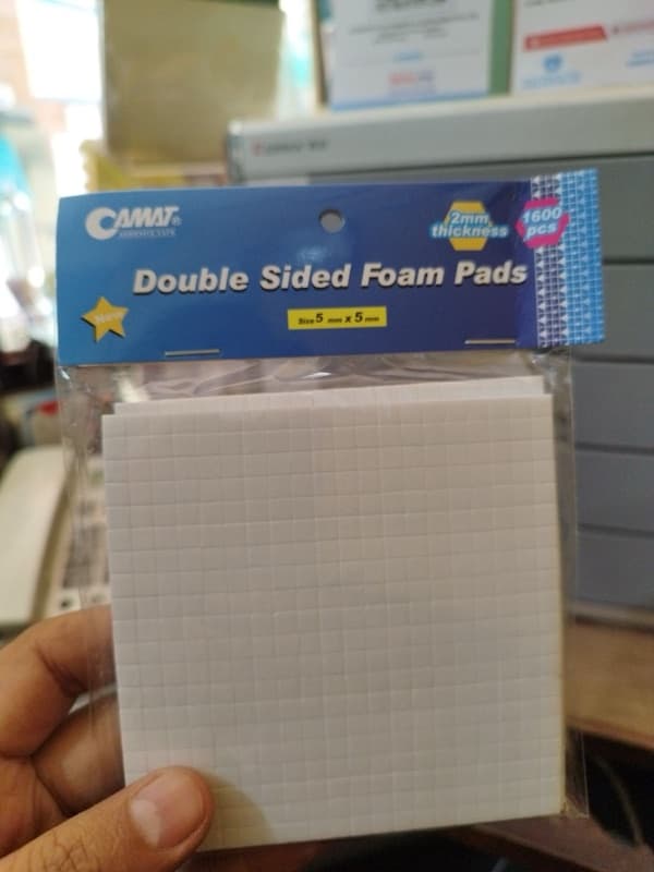 Double Sided Foam Tape Pads 5 Pcs Size 5MMx5MM