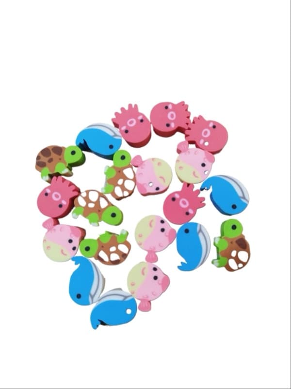 Fancy Magic Zoo Dust Free Erasers 20 Pcs Set