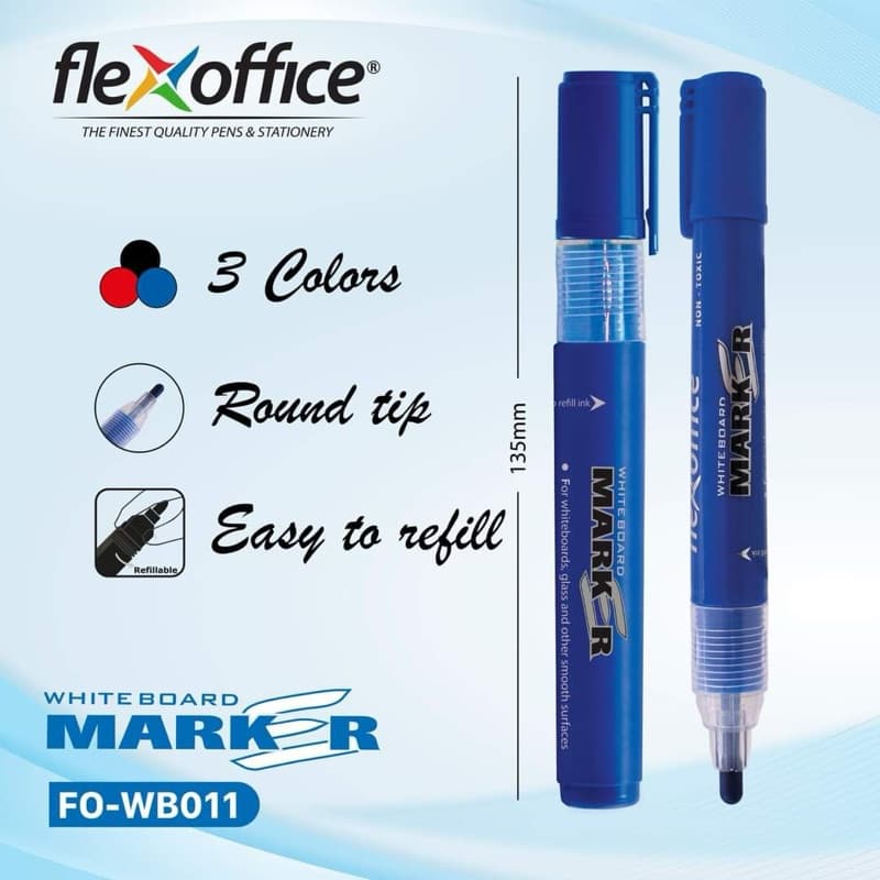 Flex Office Board Marker Black Ink 20 Pcs Box