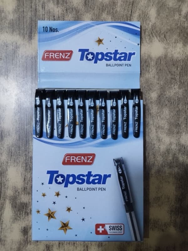 Frenzy Top star Ball Pens 10 Pcs Pack Black Ink