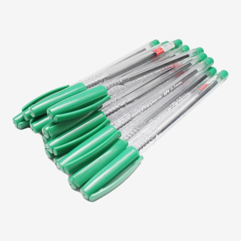 Green Color Radius Mx Ultimate Writing Pen (Green Ink) Pack Of 50