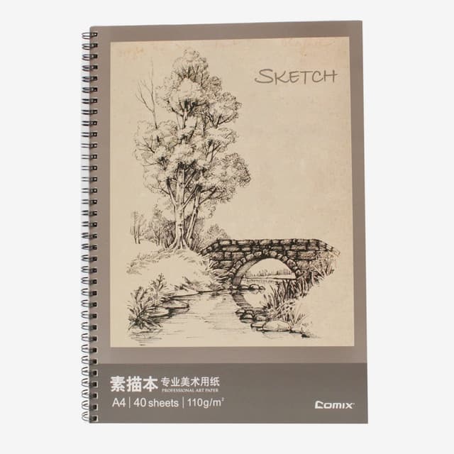 Grey Color Comix A4 Sketch Book
