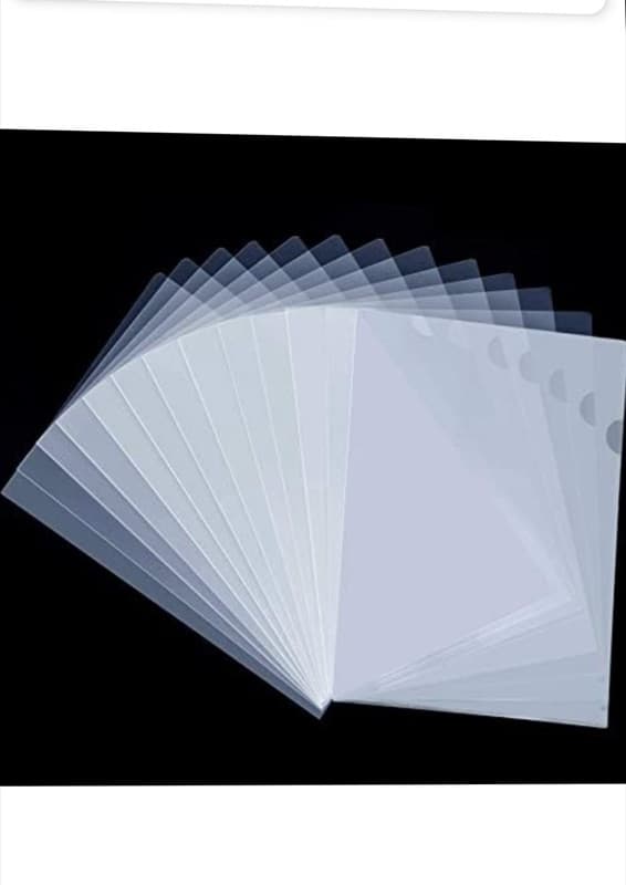 L Shape Plastic Folder 10 Pcs Set