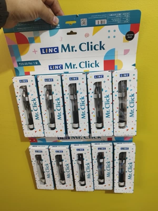 Link Mr. Click Ball Pen Black Ink 5 Pcs Set