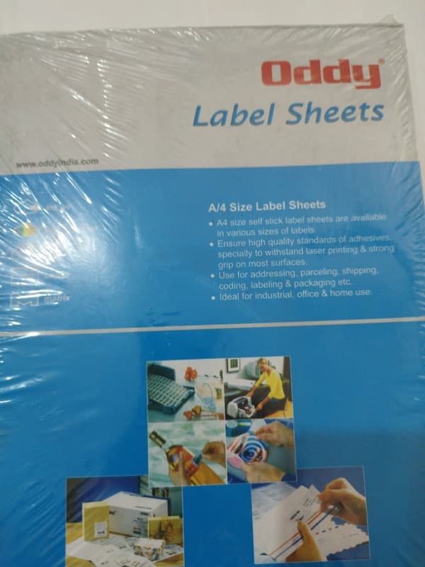Oddy Label St 21 Price Labels (21 pcs In A4 Paper) 100 Pcs In Pack
