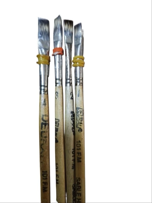 Painting Brush Flat size 1,2,3,4 (4 Pcs Set) Made In Nepal