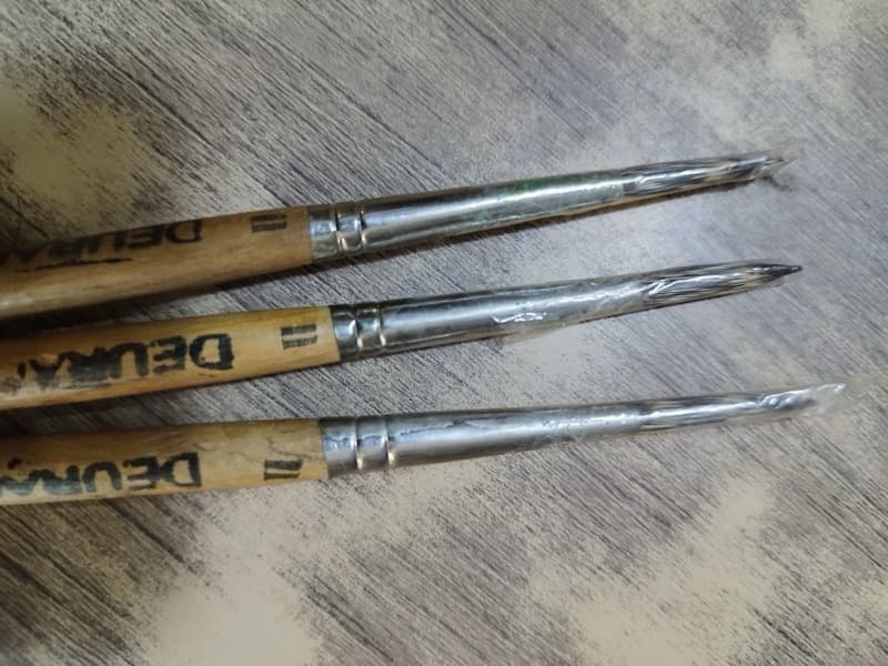 Painting Brush Round(3Pcs Set) Sable Hair Made In Nepal 3 Pcs Set