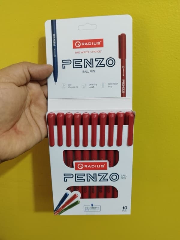 Penzo Ball Pen Radius For Smooth Writing 10 Pcs Pkt