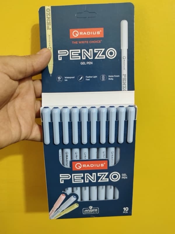 Penzo Gel Pen Slim Stylish 10 Pcs Set Radius Brand