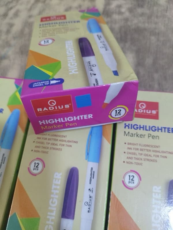 Radius Hiligher Small Pen Size 12 Pcs Set