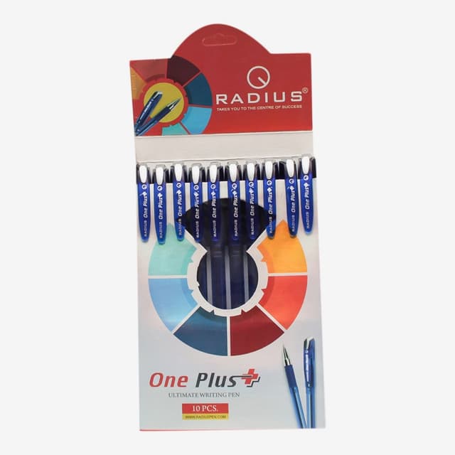 Radius One Plus+ Unlimate Writing Pen Blue Ink Pack Of 10