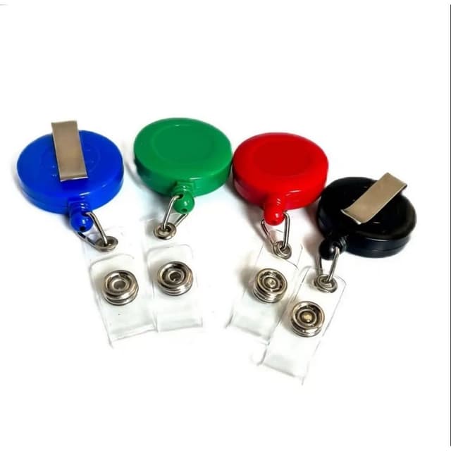 Retractable Badge Holder Reel (4 Pcs Set)