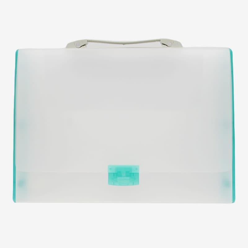Silver Color Comix A4 Clear File Box With Handle