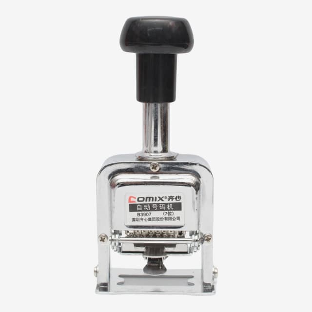 Silver Color Comix Numbering Machine 6 Digit