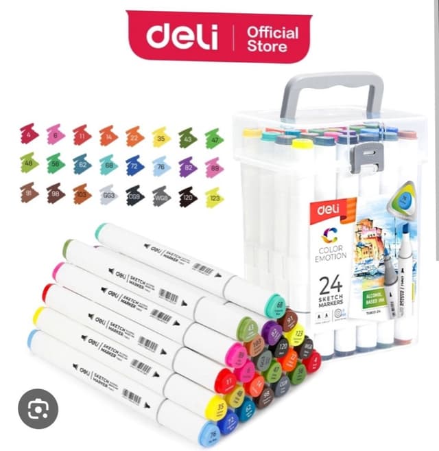 Sketch Marker 24 Pcs Double Side Tip Chisel & Bullets