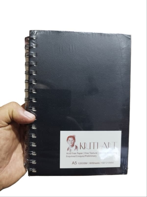 Spiral A5 Size Sketch Book Kriti Art 120 GSM / 60 Sheets