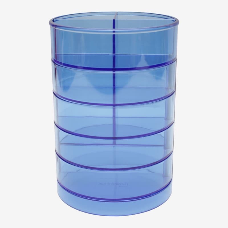 Transparent Blue Color Comix Pen Stand / Round Pen Stand / Pen Cup / Pen Holder