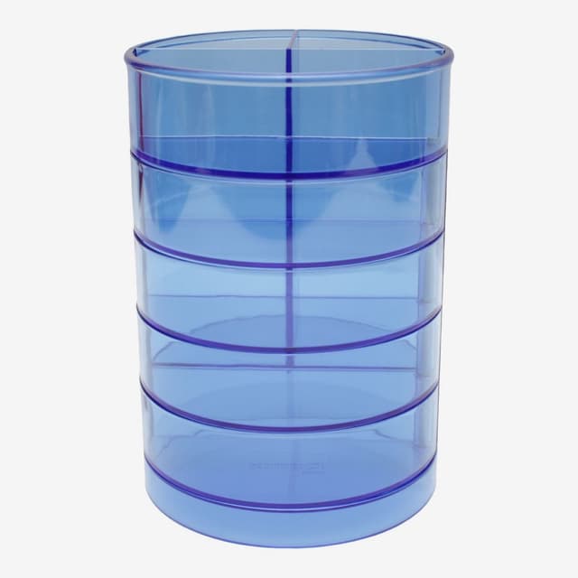 Transparent Blue Color Comix Pen Stand / Round Pen Stand / Pen Cup / Pen Holder