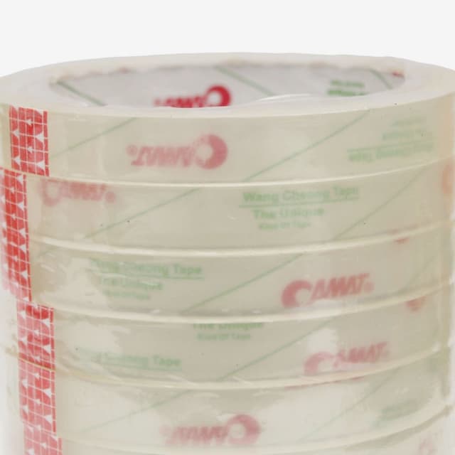 Transparent Color Camat 1/2" Cello Tape Pack Of 12