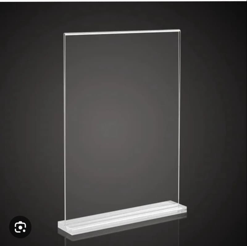 Transparent Pvc A4 Size Paper Holder Stand Easy to Display A4 Document on Table