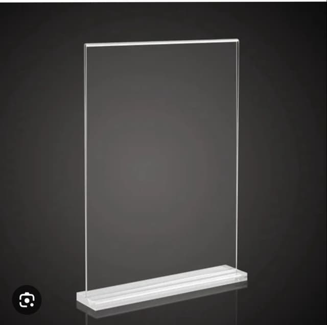 Transparent Pvc A4 Size Paper Holder Stand Easy to Display A4 Document on Table