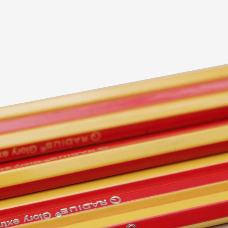 Yellow/Red Color Radius Glory Extra Dry 2B Pencil Pack Of 12