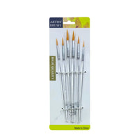 Thumbnail for Transparent Round Paint Brush Pack of 6