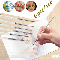 Thumbnail for Transparent Round Paint Brush Pack of 6