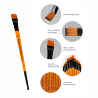 Thumbnail for Keep Smiling Acrylic Flat Brush Pack Of 10