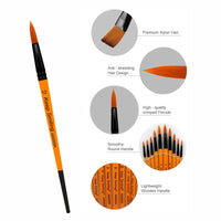 Thumbnail for Keep Smiling Acrylic Round Brush Pack of 10