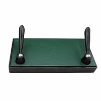 Thumbnail for Senator Rexine Leather Office Desk Organizer 7pcs Set With Watch #20 (Green)