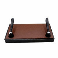 Thumbnail for Senator Rexine Leather Office Desk Organizer 7pcs Set With Watch #20(Brown)